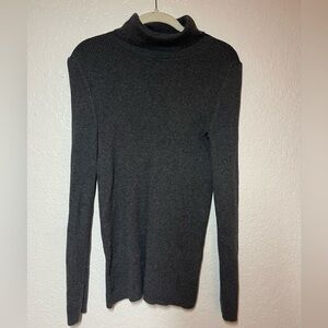 Gap dark gray ribbed turtle neck long sleeve women’s size medium